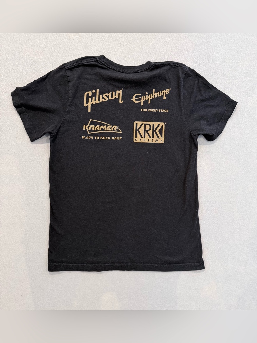Gibson Guitar T-Shirt Men's Medium Black Epiphone Kramer Logo